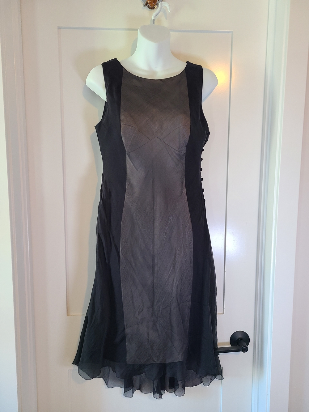 Karen Millen Black Dress with Gray Center Panel